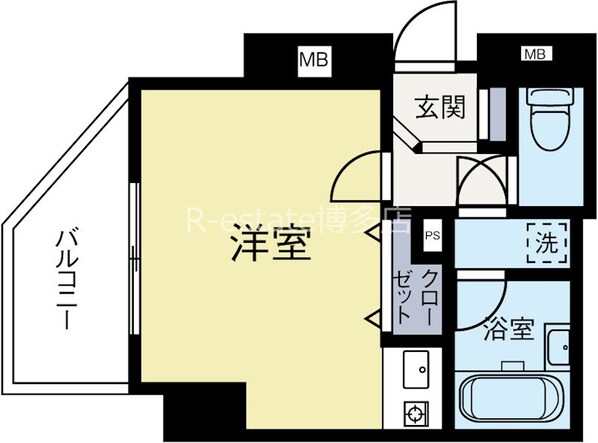 ダイアパレスエクセーブル九州大学前の物件間取画像